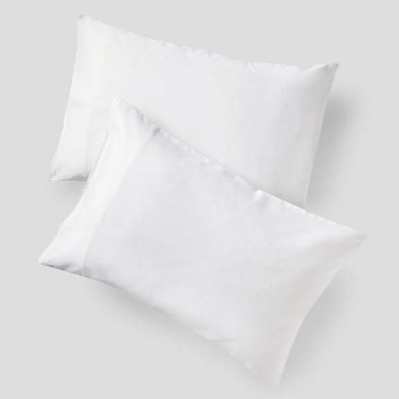 Shuteye Supply Frost Smart Temp Cooling Percale Pillowcase Set, Standard/Queen 20 x 30 Inch, White