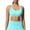Mint Green, variant on ZyeKqe Sports Bra for Women Halter Workout Crop Tank Top with Built in Bra Seamless Padded Low Back Yoga Bra