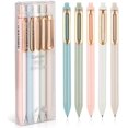 thumbnail image 1 of Retractable Gel Ink Rollerball Pens, 0.5mm Fine Point, Black ink, Gel Pens, Smooth Writing, 5 Pack, 1 of 5