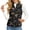 Colorful Turtle Pattern, variant on Dogs Warm Quilted jacket vest for Women, Polyester Womens Quilted Vest Lightweight Vest Jackets for Women for Travel Fall