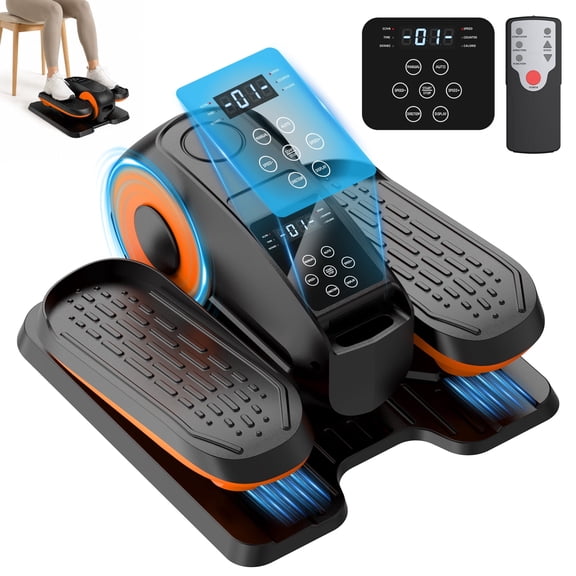 Anqdy Under Desk Elliptical Machine, Quiet Portable Elliptical Leg Exercise Machine, Seated Pedal Exerciser for Seniors, Home Office, 12 Adjustable Speeds, Romote Control Fitness Equipment