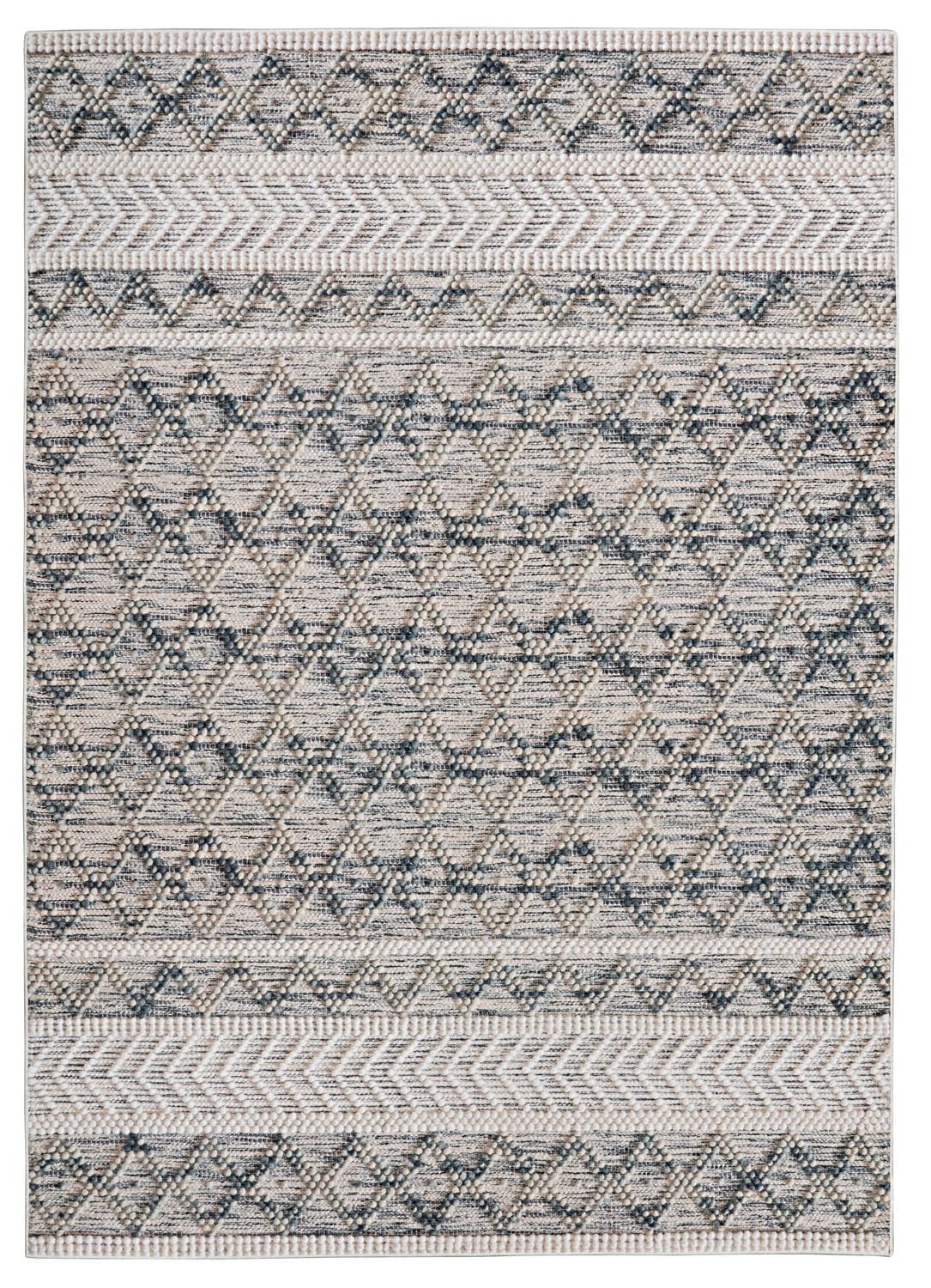 Tapis Mirage Macomb crème et bleu 5 pi x 7 pi