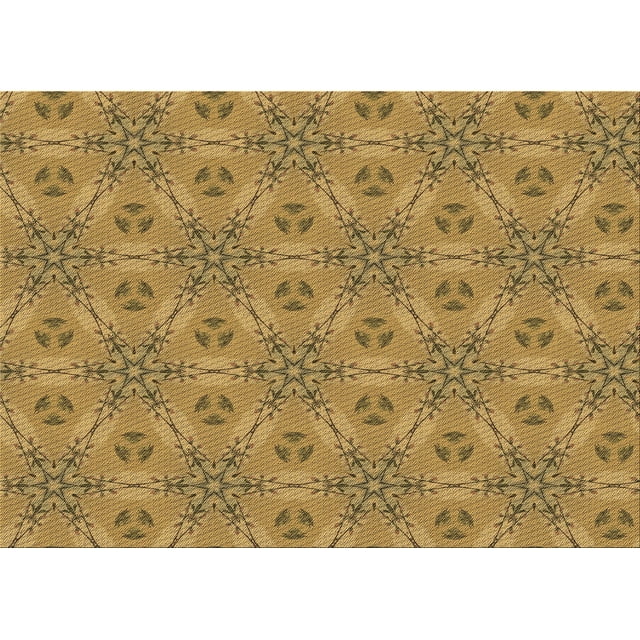 Ahgly Company Tapis Rectangulaire d'Intérieur Lavable en Machine Jaune Transitionnel, 5 Pieds x 8 Pieds