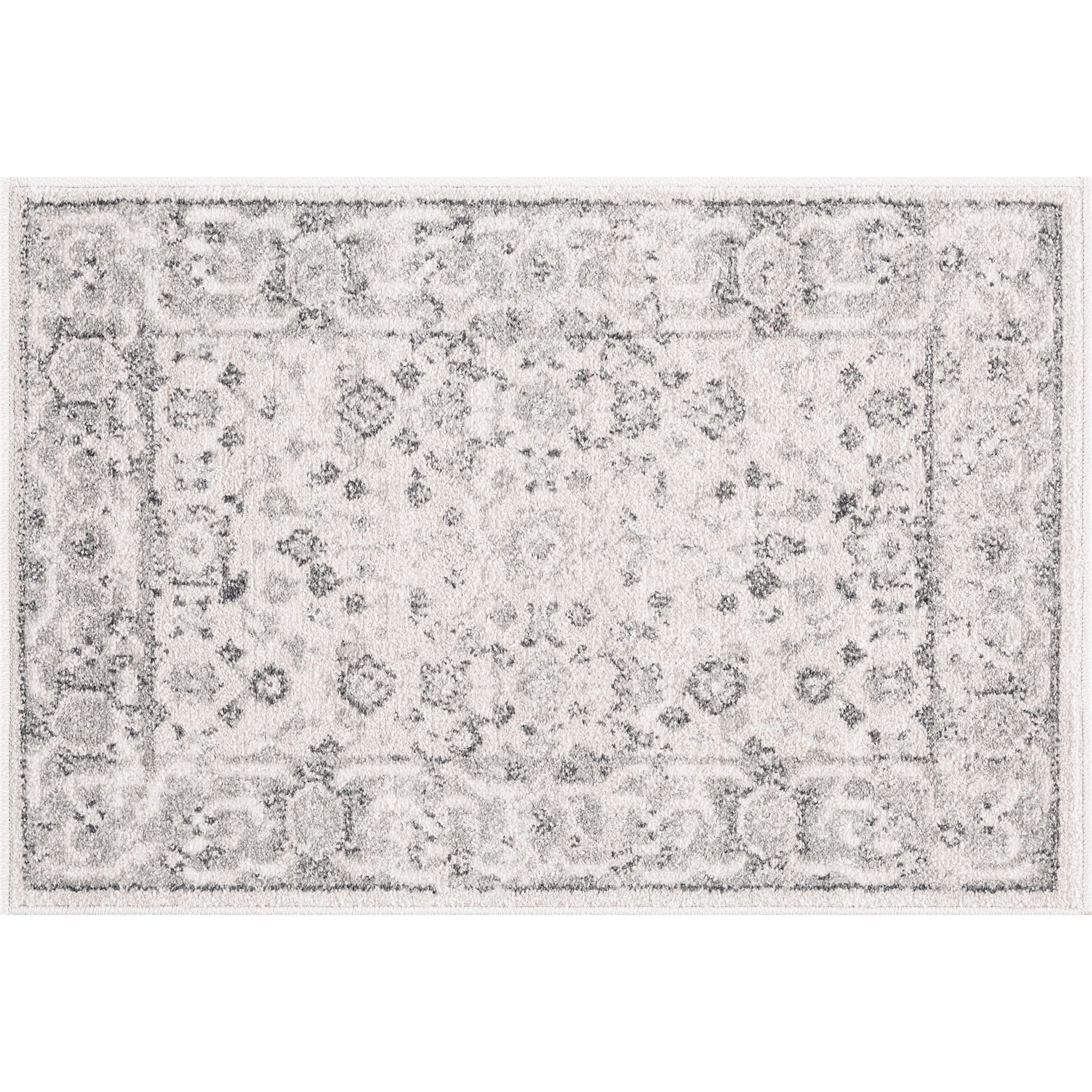 Bliss Rugs Magic Traditional 2' x 3' Cream and Gray Indoor Area Rug