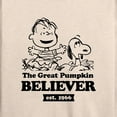 thumbnail image 3 of Peanuts - The Great Pumpkin Believer - Women's Lightweight French Terry Long Sleeve Shirt, 3 of 6