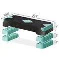 thumbnail image 2 of ZENSTYLE 26.5" Adjustable Workout Aerobic Stepper in Fitness & Exercise Step Platform Trainer Stepper w/Risers Green, 2 of 6