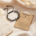 thumbnail image 5 of NICKSUN Cross Bracelet Gifts for Boys Men, Adjustable Obsidian Beads Bracelet Christian Religious Bapstim Jewelry Gifts for Son Grandson Teenage Teen Boys, 5 of 6
