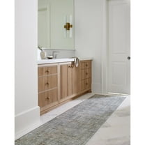 Livabliss x Becki Owens Darling Updated Traditional Washable Area Rug,5'3" x 7',Taupe/Ice Blue
