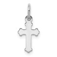 thumbnail image 1 of 14k Or Blanc Petit Collier Croix Pendentif Religieux Fleur de Lis, 1 of 6