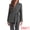 Dark Gray, variant on Women's Belted Lapel Long Sleeve Work Office Wrap Blazer Jacket L Apricot