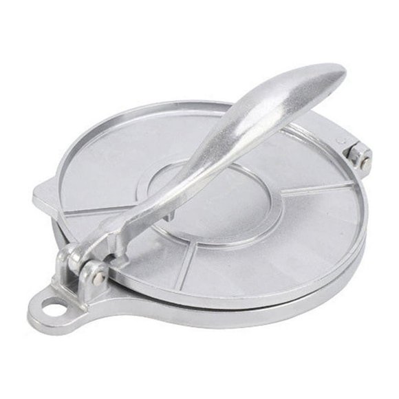 DEBGFS Tortilla Press 8 Inch Tortilla Maker Press Pre-Seasoned Roti Maker Heavy Duty Quesadilla Maker Pataconera for Flour Tortilla Tawa,silver