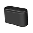 thumbnail image 4 of Cubo de basura para vehículo, cubo de basura para coche, cubo de basura mini, almacenamiento de prensado, accesorio para coche Cuero PU Negro, 4 of 9