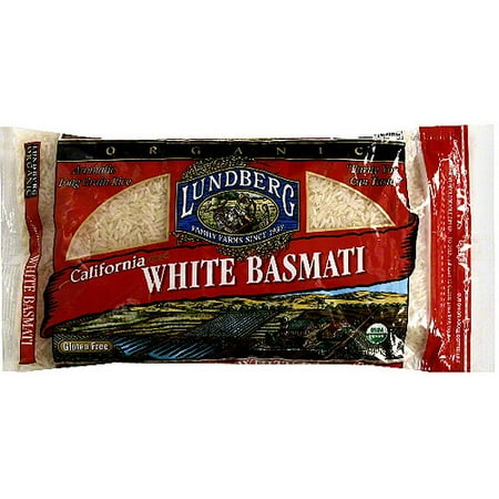 Lundberg Family Farms Organic California White Basmati Long Grain Rice, 32 oz (Pack of 6)