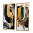 thumbnail image 3 of Designart "Contemporary Green Art Deco II" Abstract Transitional Framed Wall Art Set Of 2 - Green Abstract Framed Wall Art Set Of 2, 3 of 6