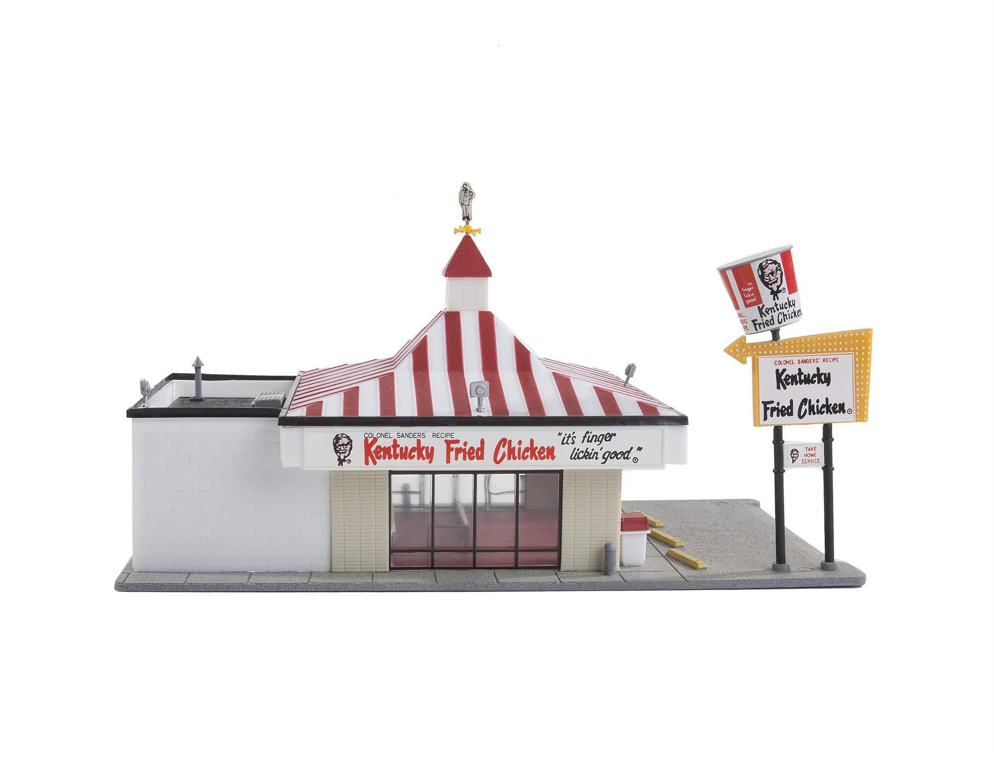 HO Scale Building Kit Life-Like 1394 KFC Kentucky Fried Chicken Drive in for sale online 