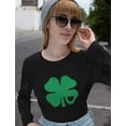 thumbnail image 4 of Tstars Womens Irish Shamrock Green Clover Heart Gift for St Patricks Day Beautiful Shirts Gift for Her Irish Shirt Pride Proud Irish Women Long Sleeve T Shirt, 4 of 6