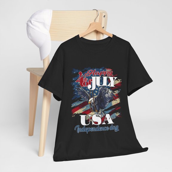 Eagle With American Flag Shirt, American Eagle Shirt, 4th July ID-0608-BWJB