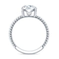 thumbnail image 2 of Rosec Jewels Certified Moissanite Cushion Cut Engagement Ring 3 Carat - Moissanite Solitaire Ring - 8 mm - D-VS1 Grade, 925 Sterling Silver, US 4.00, 2 of 8