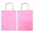 thumbnail image 5 of AZOWA Medium Gift Bags Pink Kraft Paper Bags with Handles Set of 25 (9.8 x 7.5 x 3.9 in, Pink), 5 of 8