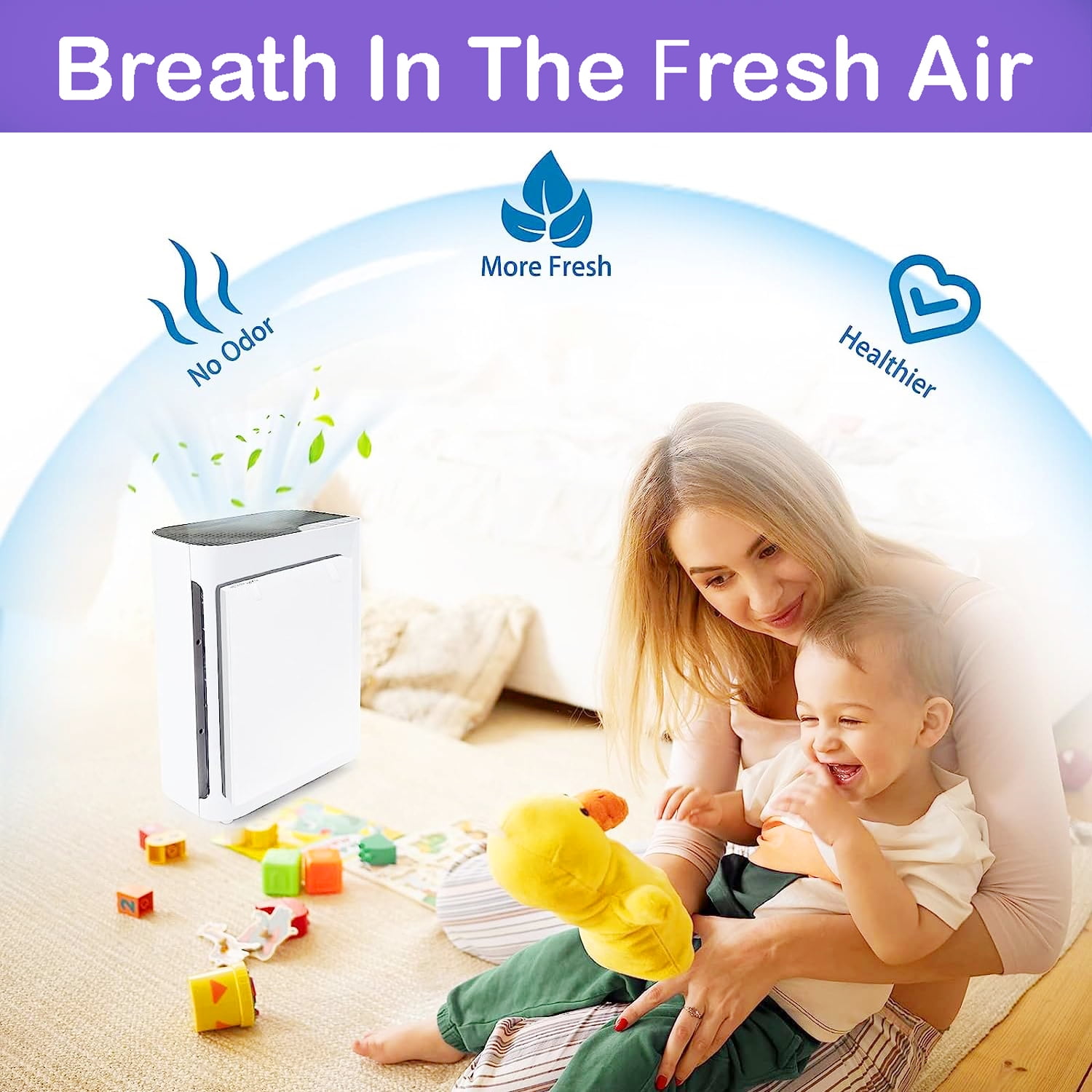 3-in-1 H13 True HEPA Activated Carbon Filter Replacement Set for LEVOIT Vital 100 Air Purifier Part # Vital 100-RF