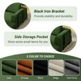 thumbnail image 6 of Bellemave 4-in-1 Folding Convertible Sofa Bed,Boneless Couch with Fixed-Shape Frame,Corduroy Loveseat Sleeper with Pull Out Bed,Floor Sofa Modular Futon Couch for Living Room Bedroom Lounge (Jade), 6 of 8