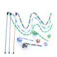 thumbnail image 2 of 3pcs Plush Cat Teaser Stick Bite-resistant Funny Interactive Spring Toy Ball Playing Wand Pet SuppliesShort Rod He Qiyong unisex, 2 of 2