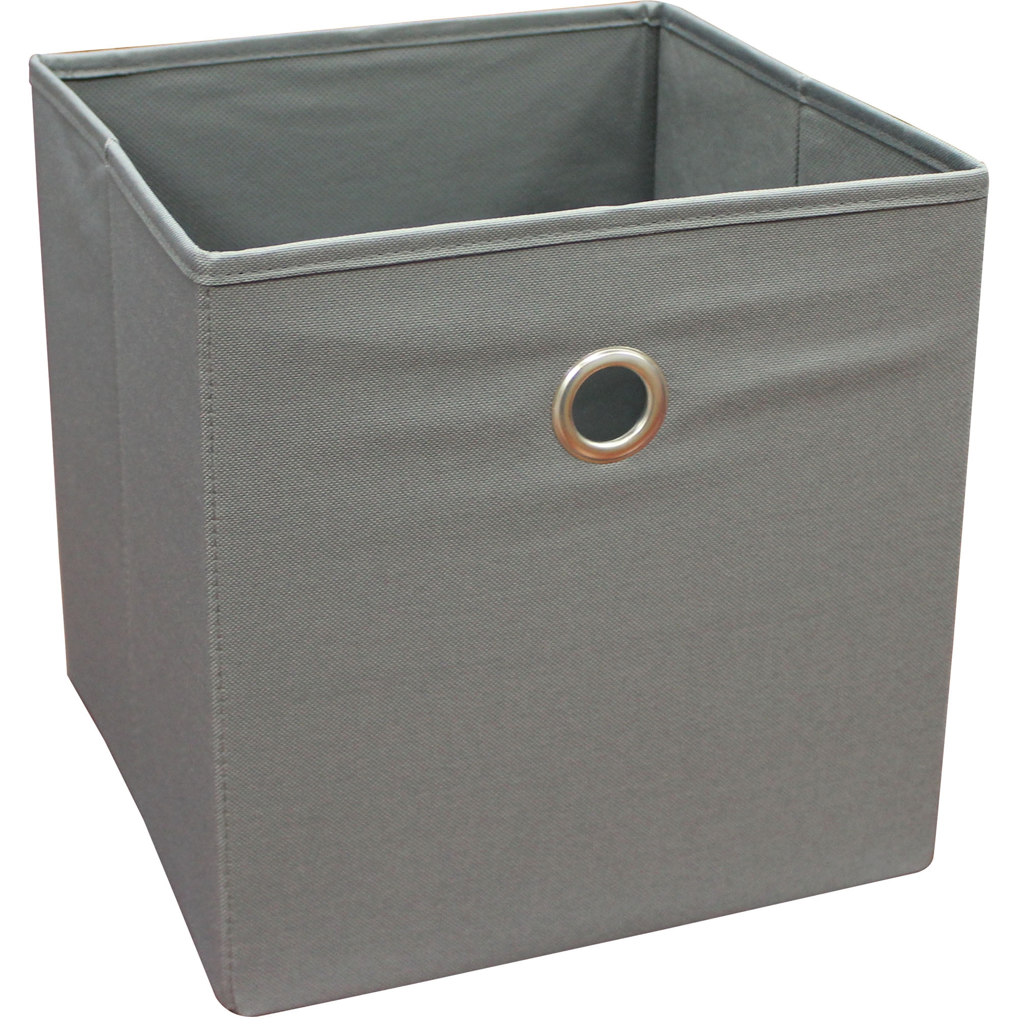 Mainstays Collapsible Fabric Cube Storage Bins (10.5" x 10.5"), Gray