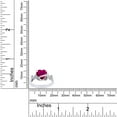 thumbnail image 4 of Heart Shape Simulated Ruby In 14K White Gold Over 925 Sterling Silver Ring Size 8.5, 4 of 5
