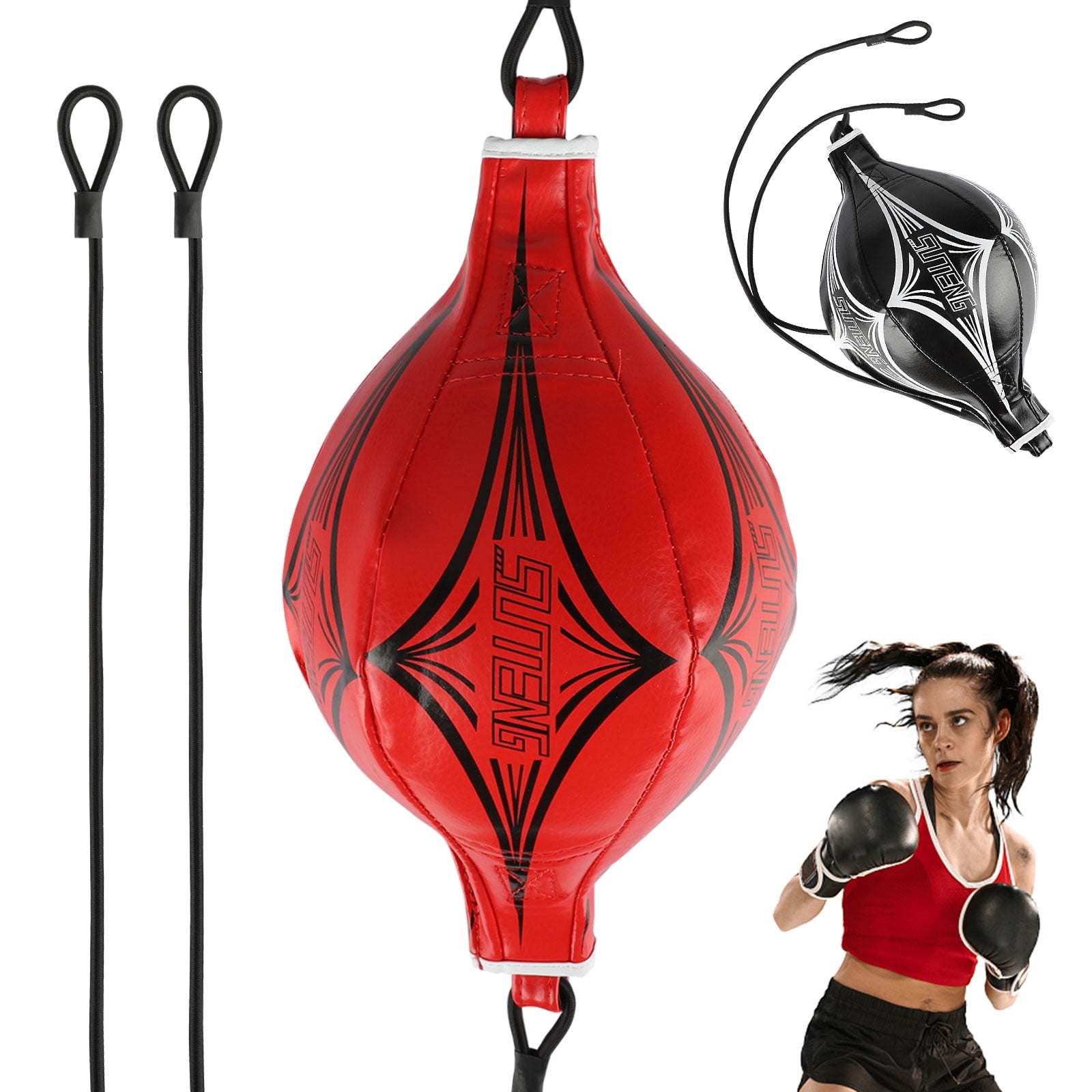 Speed Equipment Double End Boxing Speed Ball Punch Bag PU Gym Training-Fitness