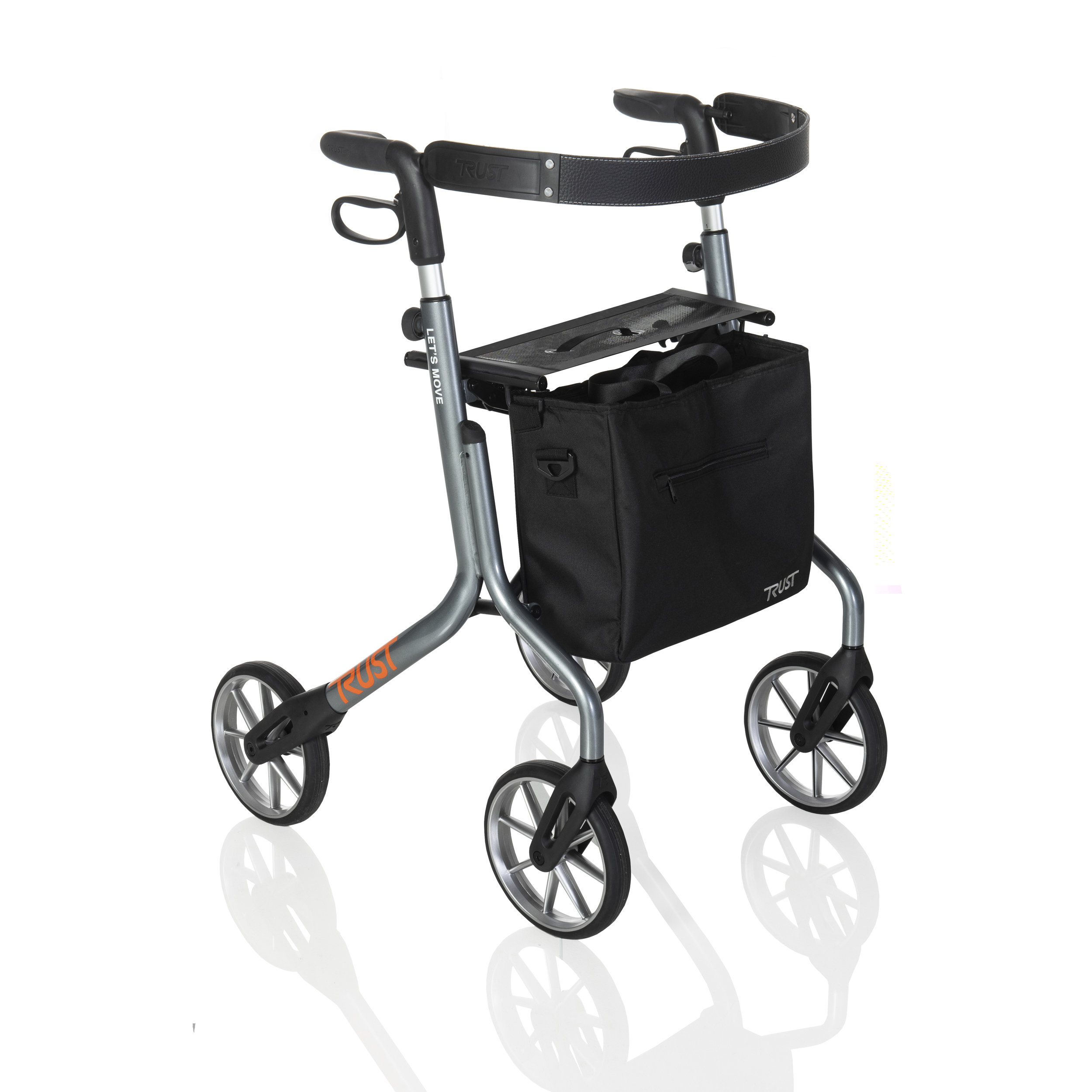 Stander Let’s Move Rollator, Lightweight Four Wheel Euro Style Walker