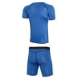 thumbnail image 4 of heyac Men's Workout Sets Athletic Clothes Soccer Shirts Shorts 3 Pack Basketball Running Gym Football Outfits Summer, 4 of 4