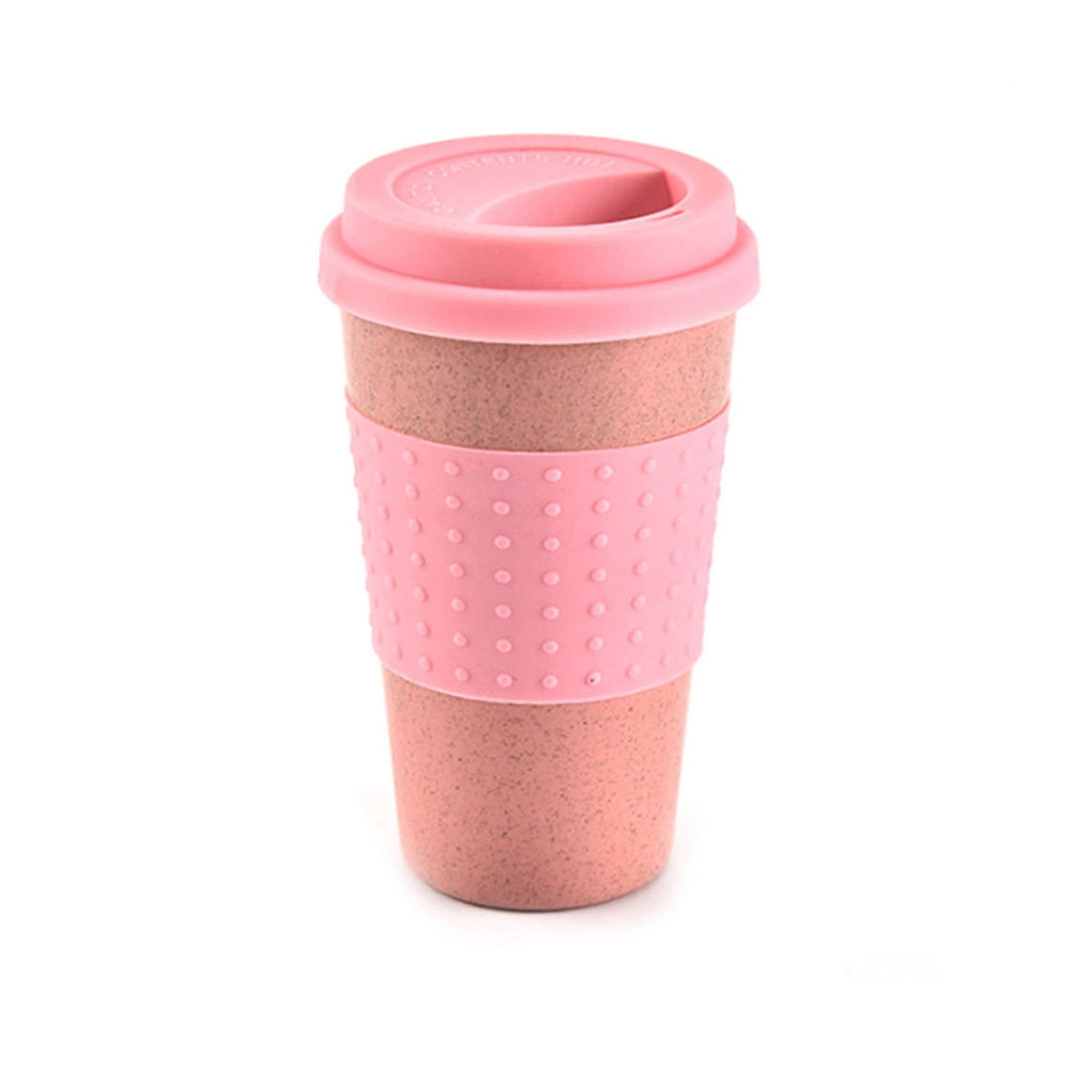 Fullvigor Wheat Straw Cup 300ML High Capacity with Lids EcoFriendly