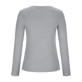 thumbnail image 5 of Oplxuo Long Sleeve Henley Shirts for Women - Button V Neck Basic Slim Fitted Ribbed Knit Pullover Sweater Tops, 5 of 5