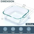 thumbnail image 3 of Small Casserole Dish, 5 Inch Glass Square Baking Dish Individual Portion Baking Pan for Oven Microwave Air Fryer Square Egg, Clear Prep Bowls with Handle$$Home Decor, Kitchen, & Other, 3 of 7