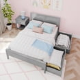 thumbnail image 6 of Max & Lily Full Size Bed Frame with Storage Drawers, Solid Wood Platform Bed for Kids, Grey, 6 of 8