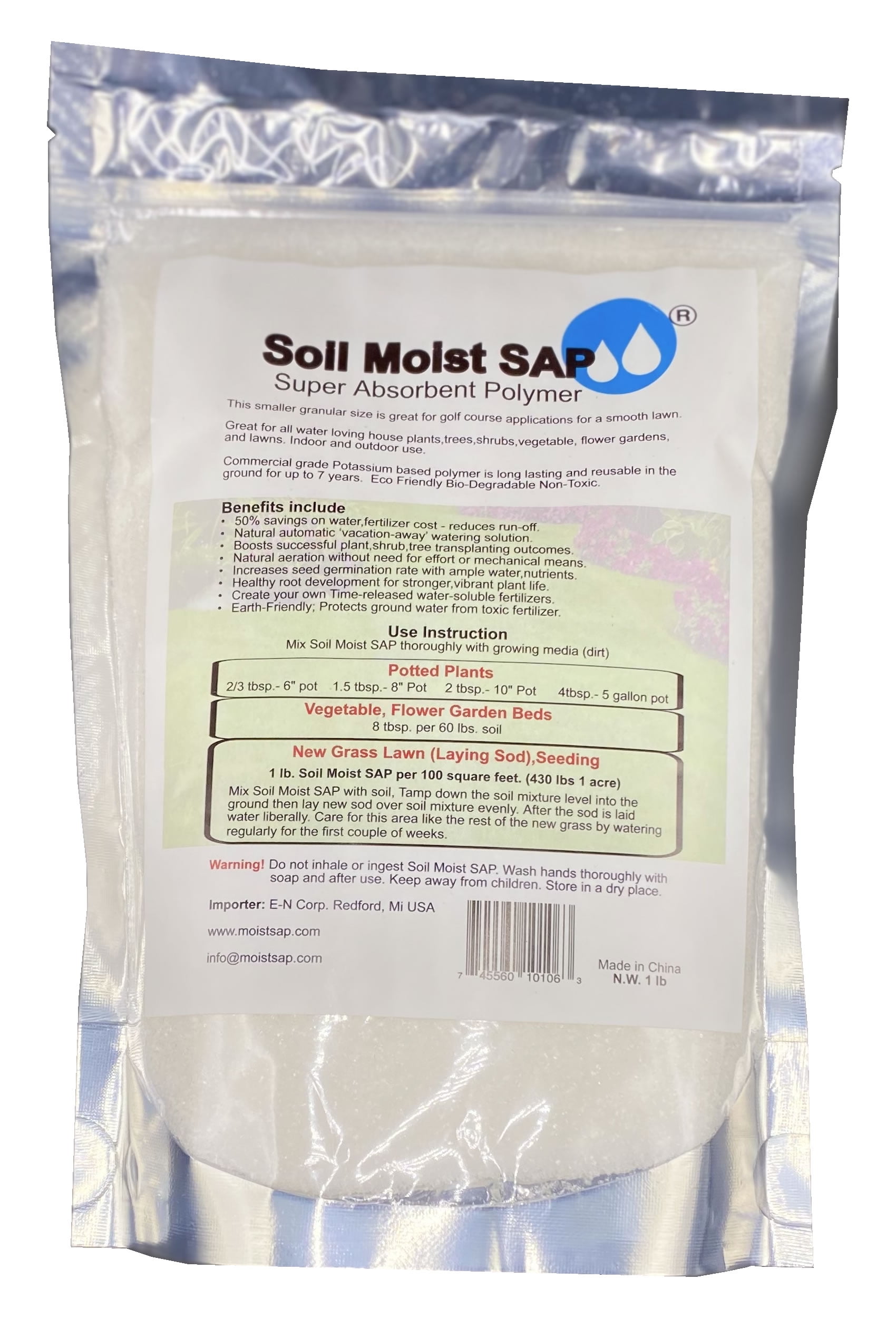 soil moist 3LBS Medium Water absorbing crystal,polymer Insect Water 