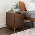 thumbnail image 2 of Powell Plumley 2 Drawer Nightstand, Walnut, 2 of 23