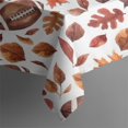 thumbnail image 4 of Fall Footballs and Autumn Leaves Pattern Rectangle Tablecloth 60"x120",Waterproof Polyester Rectangle Table Cloth, Wipeable Spillproof Polyester Tablecloth for Dining, Camping, Indoor and Outdoor, 4 of 6