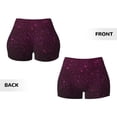 thumbnail image 6 of Yiaed Dark Purple Glitter Print Women's Athletic Shorts Running Shorts Sporty Short High Waisted Elastic Workout Shorts for Yoga Gym Running & Sports -XX-Large, 6 of 8