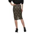 thumbnail image 3 of Moomaya Printed Knee Length Skirt For Women Plus Size Poly Spandex Skirt, 3 of 6