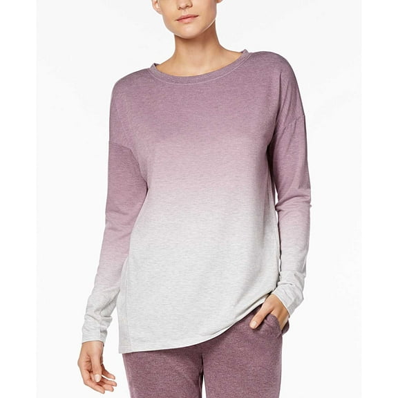 Alfani Dip-Dyed Pajama Top (Dark Purple, XS)