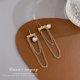 thumbnail image 1 of Aretes De Borla Larga De Plata S925 , Pendientes De Perlas De Ojo De Gato , Joyería Gao Jiahui unisex, 1 of 2