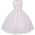 thumbnail image 2 of Communion Wedding Flowers Girls Dresses Embroidery Bodice Tulle Big Girl Ivory 8 KD.368, 2 of 3