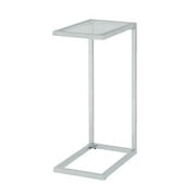 Carolina Cottage CF1610G-CHR Aggie Glass Top Accent Table - Chrome - 25.3 x 16 x 10 in.
