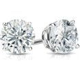 thumbnail image 2 of Dazzlingdaimonds Jewels 925 Sterling Silver 1.30 Ct Round Cut White Diamond Screw Back Stud Earring's 14K White Gold Plated For Women's, 2 of 3