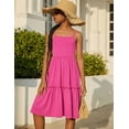 thumbnail image 3 of Oudiya Girls Spaghetti Strap Tie Back Dress Ruffle Hem Summer Beach Casual Sundress with Pockets, 6-14Y, 3 of 6