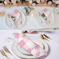 thumbnail image 2 of Pink Plaid Cloth Napkins, Spring Farmhouse Buffalo Checkered Washable and Reusable Dinner Napkins Set of 4, Table Napkin for Kitchen Party Birthday Wedding Hotel Housewarming 20"x20", 2 of 8
