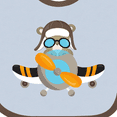 thumbnail image 4 of Inktastic Aviator Bear, Pilot Bear, Airplane, Cute Bear Boys or Girls Baby Bib, 4 of 4