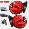 thumbnail image 7 of 300DB Super Loud Train Horns For Truck, 2pcs 12V Car Horn Kits, Loud Dual-Tone Waterproof Electric Air Horns, Automotive Accessories Universal for Cars Pickup Trucks Motorcycle Bike Boat-Red, 7 of 7