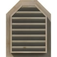 thumbnail image 4 of 18"W x 30"H Octagonal Top Gable Vent (23"W x 35"H Frame Size): Primed, Functional, Smooth Pine Gable Vent w/ Brick Mould Face Frame, 4 of 12